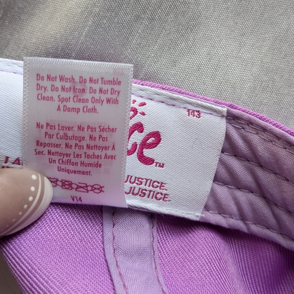 Justice Baseball Hat/Cap. Purple (changes color in the sun). Adjustable. NWT - Picture 9 of 12